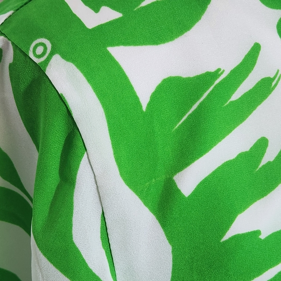 Lilly Pulitzer for Target Green Leaf Print Mini Dress Sz XS Lilly Pulitzer Dress - Picture 8 of 9